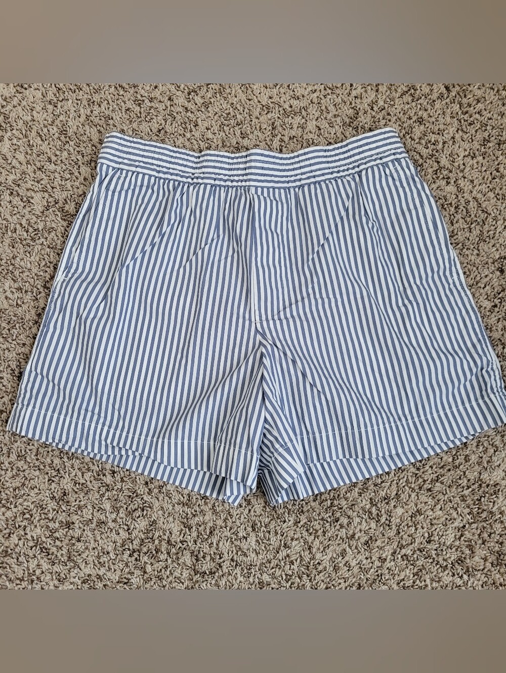 Gap Shorts Poplin Boxer Blue White Striped Stripe 100% Cotton Small